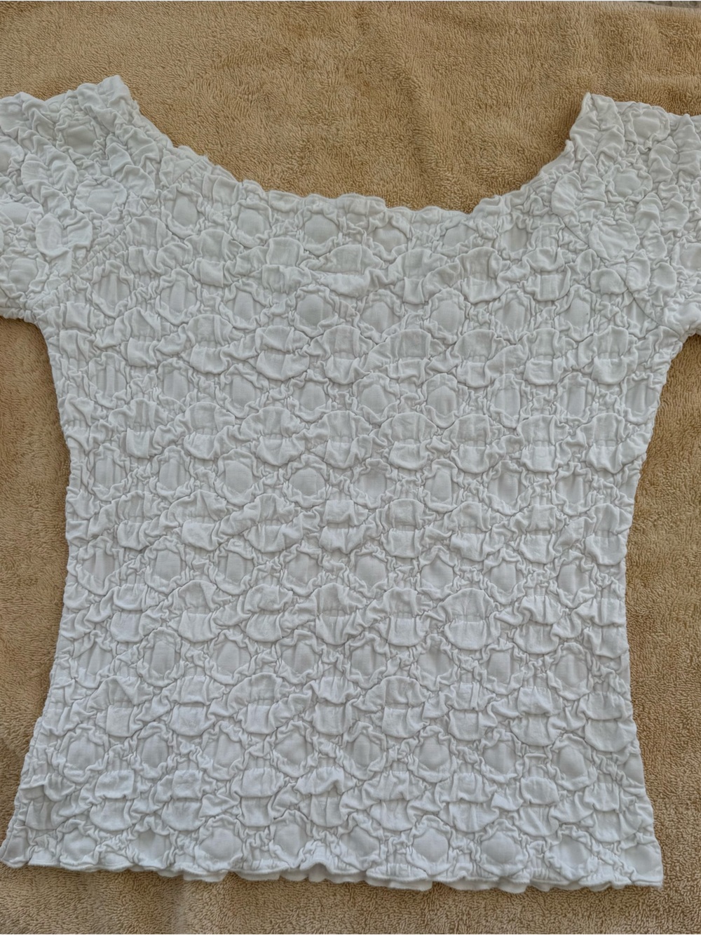 White off the shoulder Short Sleeve Top